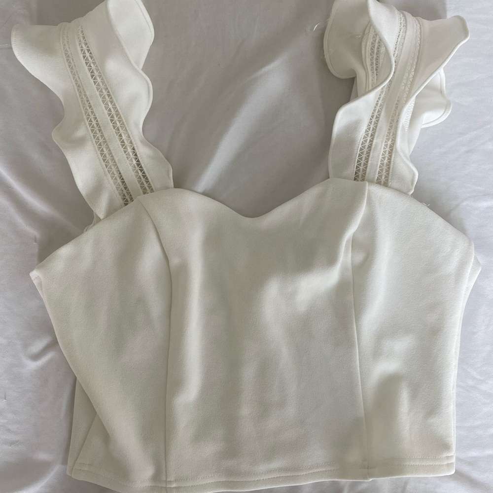 White crop top
